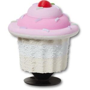 CROCS Jibbitz Cupcake Charm Pink Sprinkles Cherry Top - NWT